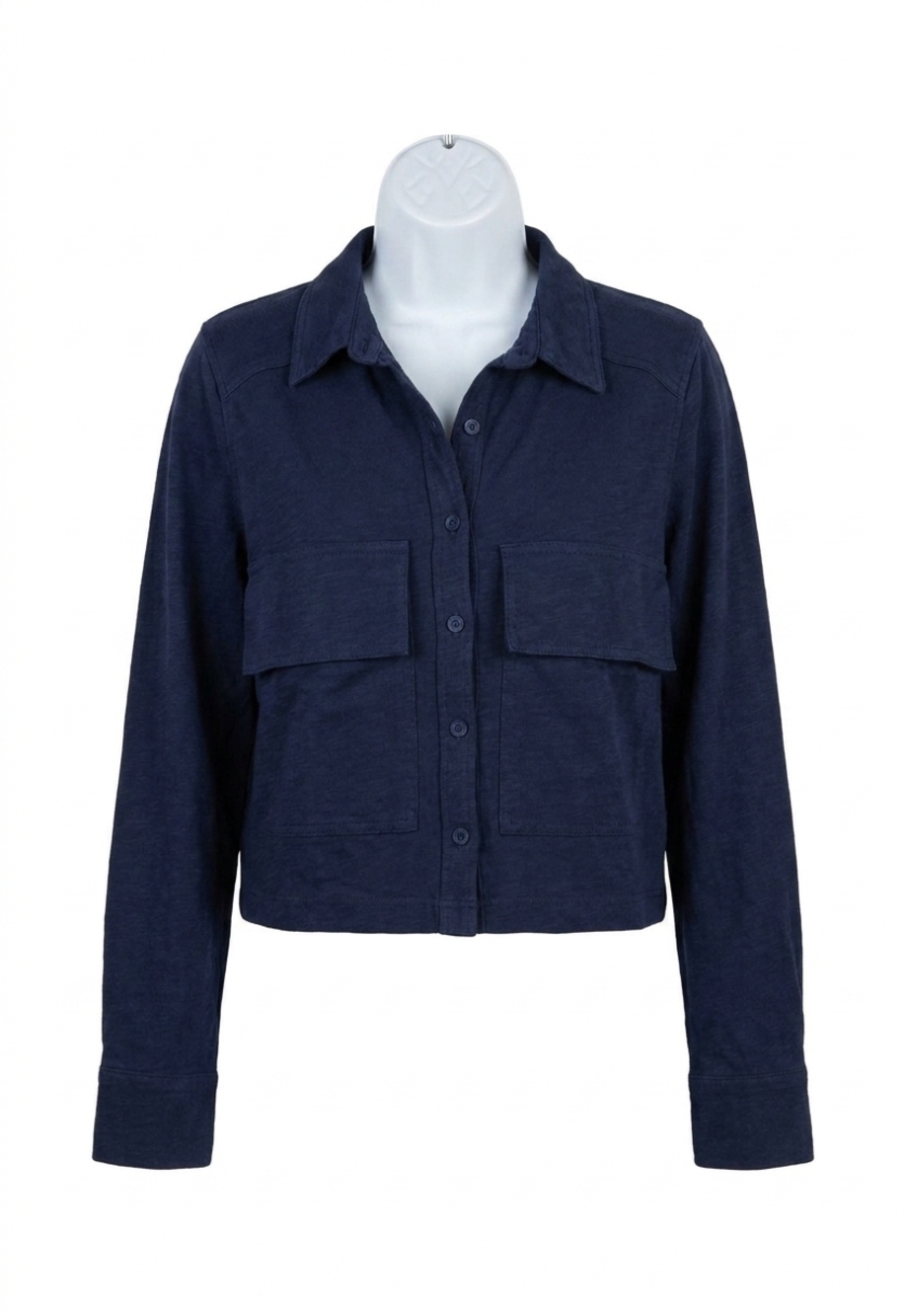 NEW BOBI women's utility shirt in navy